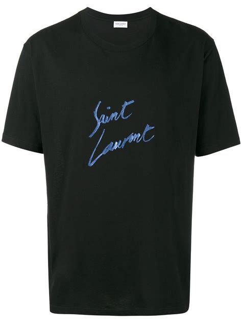 yves saint laurent signature t shirt|saint laurent long sleeve shirt.